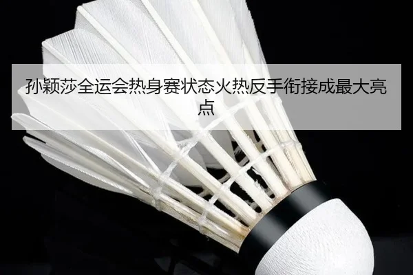 孙颖莎全运会热身赛状态火热反手衔接成最大亮点